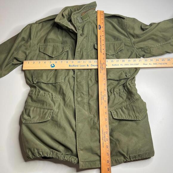 Vintage 80s U.S. Army M-65 Field Jacket Small Regular OG-107 Scovill Zipper - Picture 3 of 10